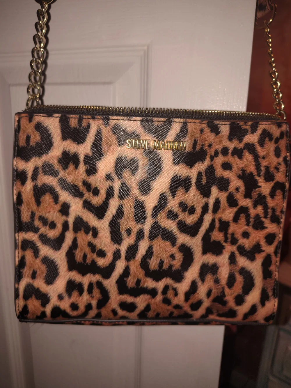Steve Madden Leopard-Print Crossbody Bag in Brown and Black